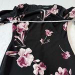 Ralph Lauren  Pink Purple Floral Black 3/4 Bell Sleeve Stretch Crepe Dress Size 2 Photo 8
