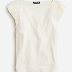 J.Crew  Vintage rib ruffle boatneck tank top  Size XS Photo 0