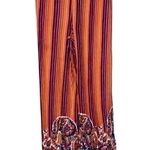 Anthropologie Lilka Women’s Size XS Orange Magenta Striped Paisley Print Hem Pull On Pants Photo 1