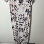 Motherhood Cream and Black Floral Maxi Nursing Dress size Large Photo 2