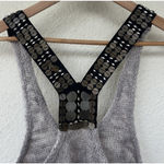 Free People  Sequin Wool Blend Knit Tank Mini Dress Racerback Slouchy Y2K Party Photo 3