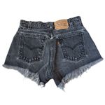 Levi's VTG 550 Shorts Cut Off BLANK ORANGE TAG Black Size 30 Baggy Womens Relaxed Photo 2