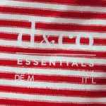 Denim & Co Medium Cardinal Essentials Set of Striped Tank and Solid Top A692018 Red Photo 7