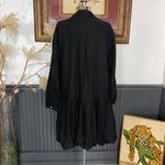 Cynthia Rowley  Linen-Blend Button Up Drop Waist Bubble Hem Shirt Dress- M 💚🎀 Photo 5