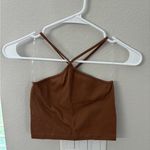 Marshalls Brown Fitted Backless Crop Tank Top Photo 0