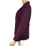 Cheryl Nash Windridge Womens Tailored Blazer Suit Jacket Striped Black Pink Med Photo 6