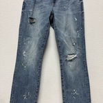 CAbi  100% BF Boyfriend Jeans Women's Sz 2 Mid Rise Distressed Blue Denim #5884‎ Photo 0