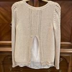 Lucky Brand Layered Back Split Gold Sweater Photo 4