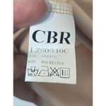 CBR Women's Blouse Sheer Sleeve Neckline Pearl Beading Beige Ruffles XL Feminine Tan Photo 6