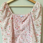 Princess Polly  Women's US 4 Wild Flowers Balloon Sleeves Shirred Mini Dress Pink Photo 5