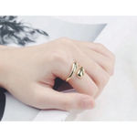 Boutique NEW Chunky Yellow Gold Plated Sterling Silver Open Wrap‎ Band Ring, Adjustable Photo 6