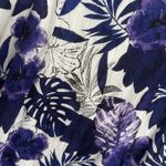 Laura Scott  Women's Skirt Size Large Lined Blue Purple Swing Floral Photo 2