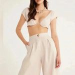 Anthropologie RUMER Luella Pants, Linen Pants, Cream/Tan, Size XXS Photo 4