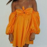 For Love & Lemons Saint Lucia Orange Mini Dress Photo 0
