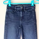 American Eagle Dark Wash Indigo Super High Rise Jegging Super Stretch Size 2 Reg Photo 6