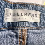 Bullhead High Rise Short Size 24 Light Wash Denim Distressed Jean Shorts Cuffed Blue Photo 2