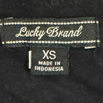 Lucky Brand  Black Botanical Boho Ruffle Dress One Shoulder Short Sleeve XS Photo 10