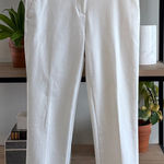 Ann Taylor  Mid-Rise White Cuffed Woven Career Dress Pant Trouser, 2 Photo 0