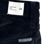 Hudson NEW Nix Black Velvet High Rise Lace Up Hem Skinny Ankle Jeans Size 25 Photo 4