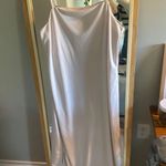 H&M Cream Slit Midi Dress Photo 1