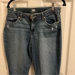 Riders By Lee LEE RIDERS 6 women denim blue cuffed straight leg jeans stretch Photo 2