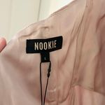 Nookie REVOLVE Amelia Halter Gown Nude Satin Pink Size L NWT Photo 9