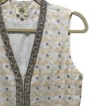 Koch Camel Print Sleeveless Embellished V-Neck Linen Dress Women’s Size Medium Photo 3