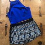 Badgley Mischka Belle  Blue Crop Top Size 10 Photo 3