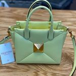 Valentino Garavani yellow one stud small leather tote retail $2900 NWT Photo 1