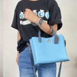 Coach NWT Willow Leather Tote 24 In Colorblock Photo 8