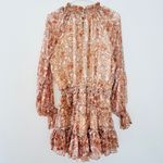 FATE. NWT Printed Highneck Long Sleeve Smocked Pullover Blouson Mini Dress Photo 7