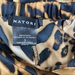 Natori  Black & Brown Animal Print Cropped Capri Pajama Sleep Pants S Photo 7