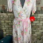 dress floral rose v neck pink yellow purple Size 12 Photo 0