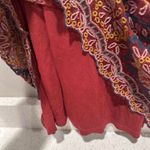 Sundance Maroon Lace Short Sleeve Mini Dress Slip Boho Embroidered Large Photo 3