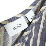 ONIA Marina Swim Cover Up Mini Dress Sleeveless Denim Stripe Size S Photo 5