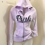 Victoria's Secret Y2K purple white PINK  zip up hoodie jacket long sleeve-S Measurement in pics Photo 2