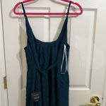 Lulus  Forest Green Teal Flowy Tiered Maxi Dress NWT Photo 7