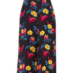 Diane Von Furstenberg  Black Maxi Dress with Floral Print Photo 0