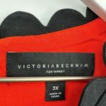 Victoria Beckham Target Orange Black Scallop Trim Dress Size 3X Red Photo 4