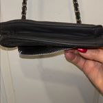 Source Unknown BLACK FAUX LEATHER MINI PURSE WILL FIT PHONE SILVER HARDWARE STURDY CROSS CHAIN Photo 4