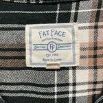 Fat Face Plaid Tunic Top Button Up Long Sleeve Relaxed Fit Black Brown 10 Photo 9