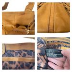 B. Makowsky Tan East West Sadie Pocket Shopper Caramel Leather Shoulder Bag NWT Tan Size XL Photo 12