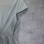 Allegra K NEW Allegra‎ K Blouse Top Womens M Blue Cap Sleeve Peplum Pleated Office Casual Photo 4