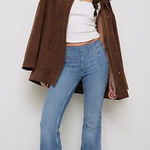 Free People  We the Free Kiera Pull On Flare Denim Pants Bell Bottom High Rise Photo 0