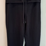 The Range  NYC Black Cropped Wide Leg Lace Up Waist Pants Size XS Photo 0