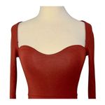 Oh Polly  AMRYN Long Sleeve A-Line Mini Dress in Brick Sexy Inner Bodysuit Sz 2 Photo 4