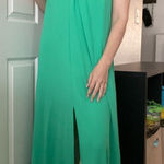 VICI Atiana Satin Halter Maxi Dress Size XL Green Photo 0