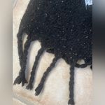 American Eagle NWT  black brown speckled oversized winter scarf, fringe, warm Photo 3