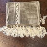 ‎Women’s Knit Shawl. Taupe/Cream OS Tan Photo 5