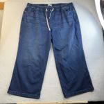 Lane Bryant Plus 26 Pull On Wide Leg Jeans Blue Elastic High Waist Stretch Soft Photo 2